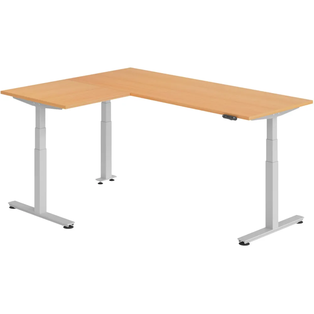 Schreibtisch Office Buche elektrische Höhenverstellung 160 x 200 cm