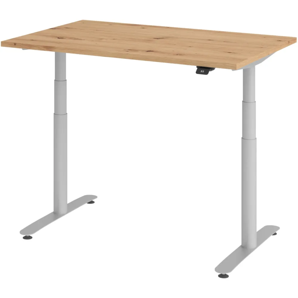 Schreibtisch Office Asteiche elektrische Höhenverstellung 120 x 80 cm