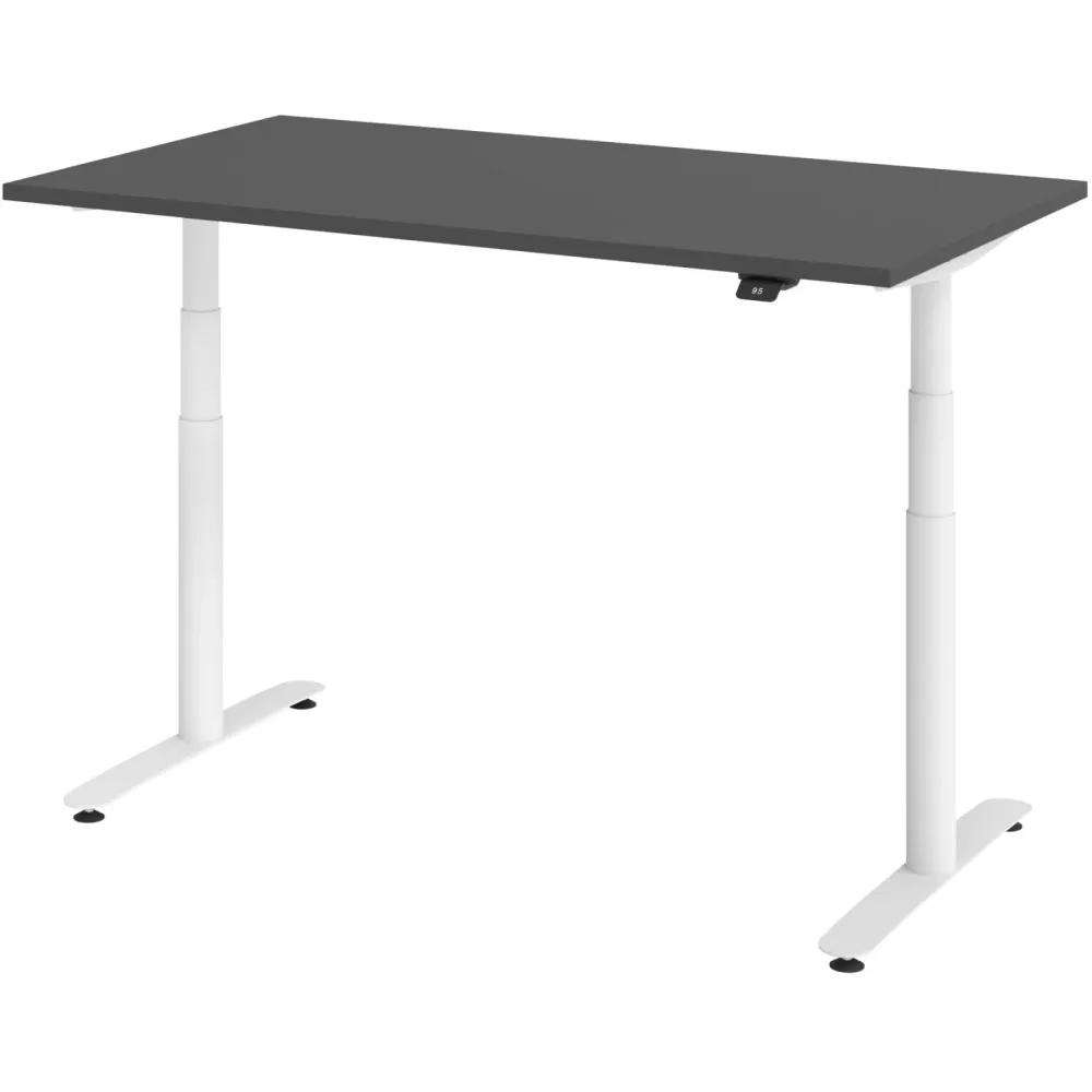 Schreibtisch Office Graphit elektrische Höhenverstellung 140 x 80 cm