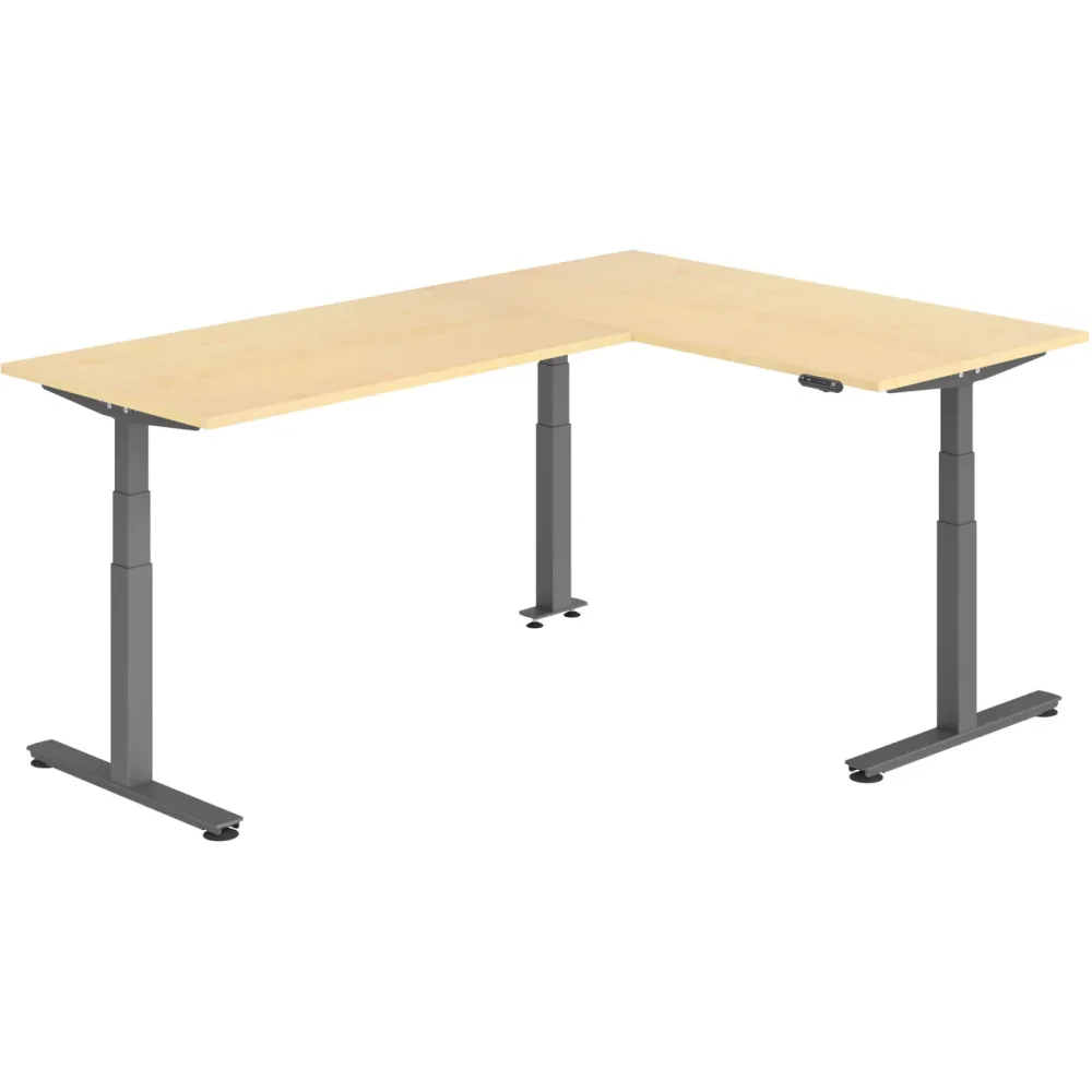Schreibtisch Office Ahorn elektrische Höhenverstellung 240 x 160 cm