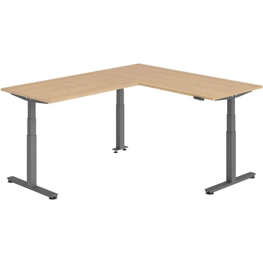Schreibtisch Office Eiche elektrische Höhenverstellung 220 x 180 cm