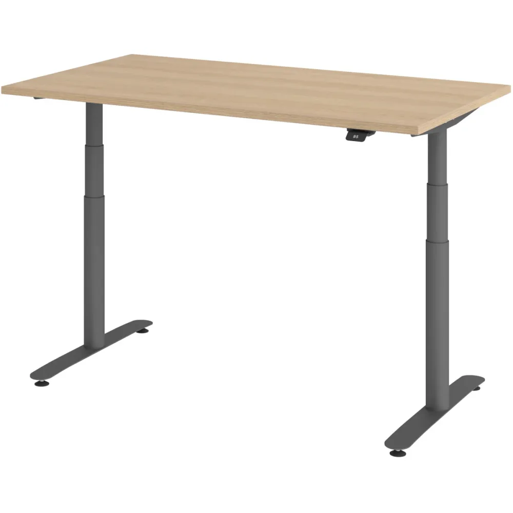 Schreibtisch Office Eiche elektrische Höhenverstellung 140 x 80 cm