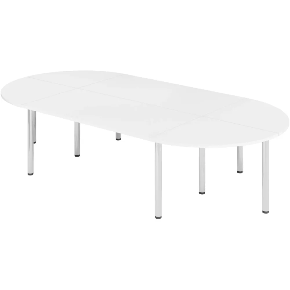Besprechungstisch Office Weiss 320 x 160 cm - Farbe: weiss/Chrome