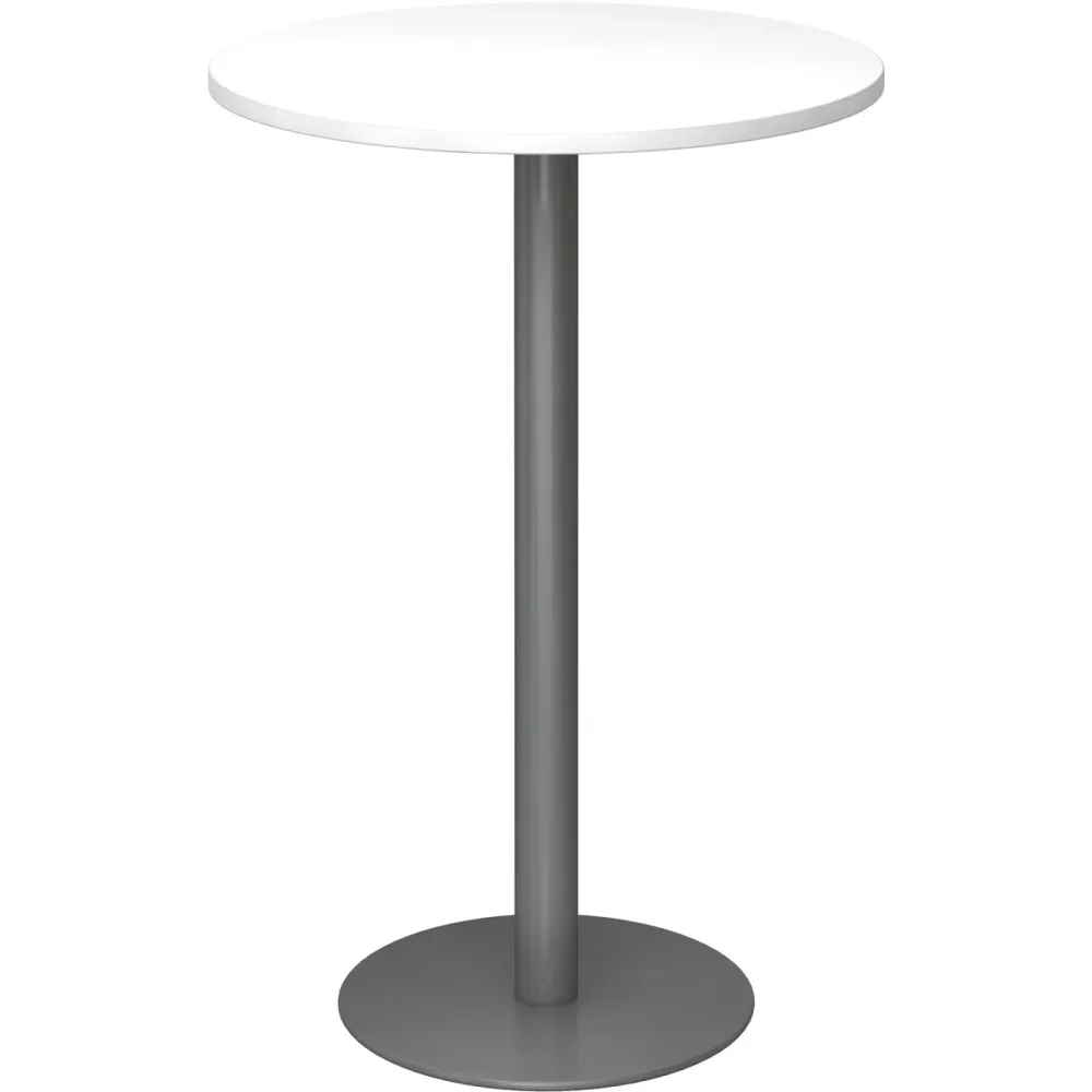 Besprechungstisch Office Weiss 80 x 80 cm - Farbe: weiss/Graphit