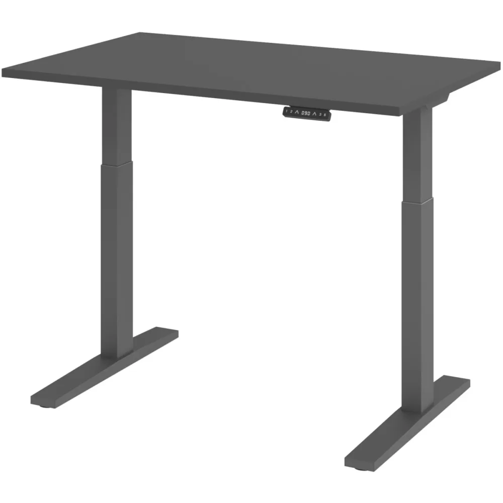 Schreibtisch Office Graphit elektrische Höhenverstellung 120 x 80 cm