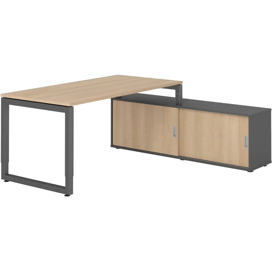 Schreibtisch Office Eiche manuelle Höhenverstellung 160 x 80 cm