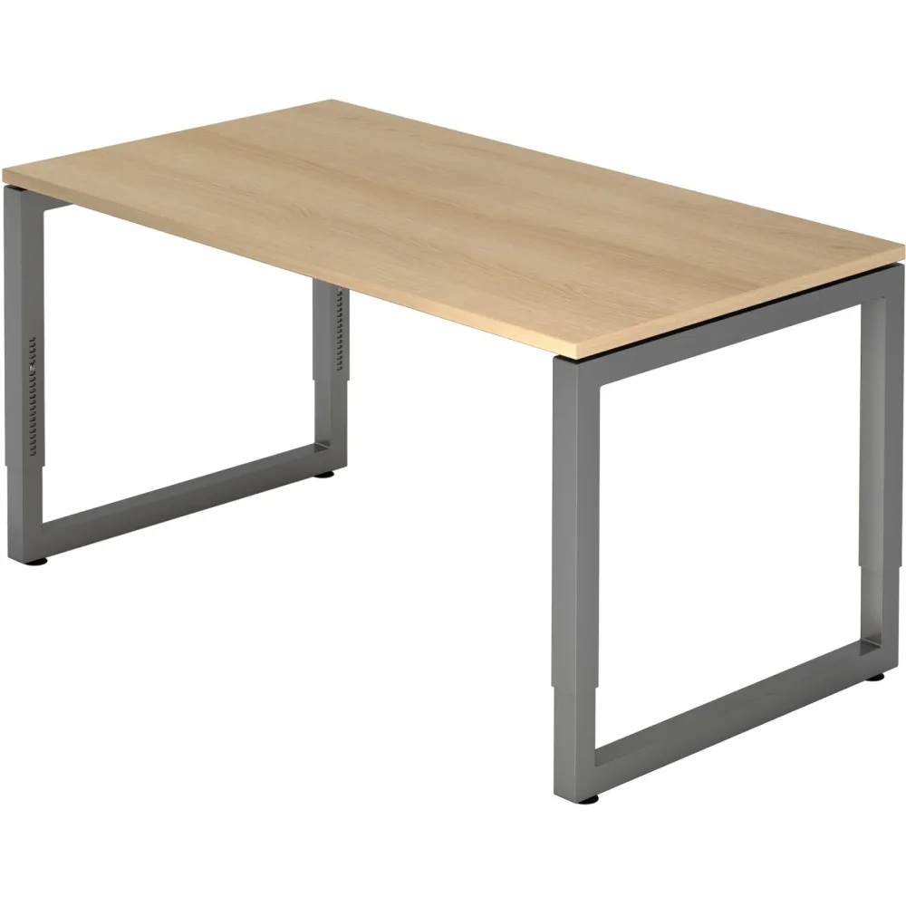 Schreibtisch Office Eiche manuelle Höhenverstellung 140 x 80 cm