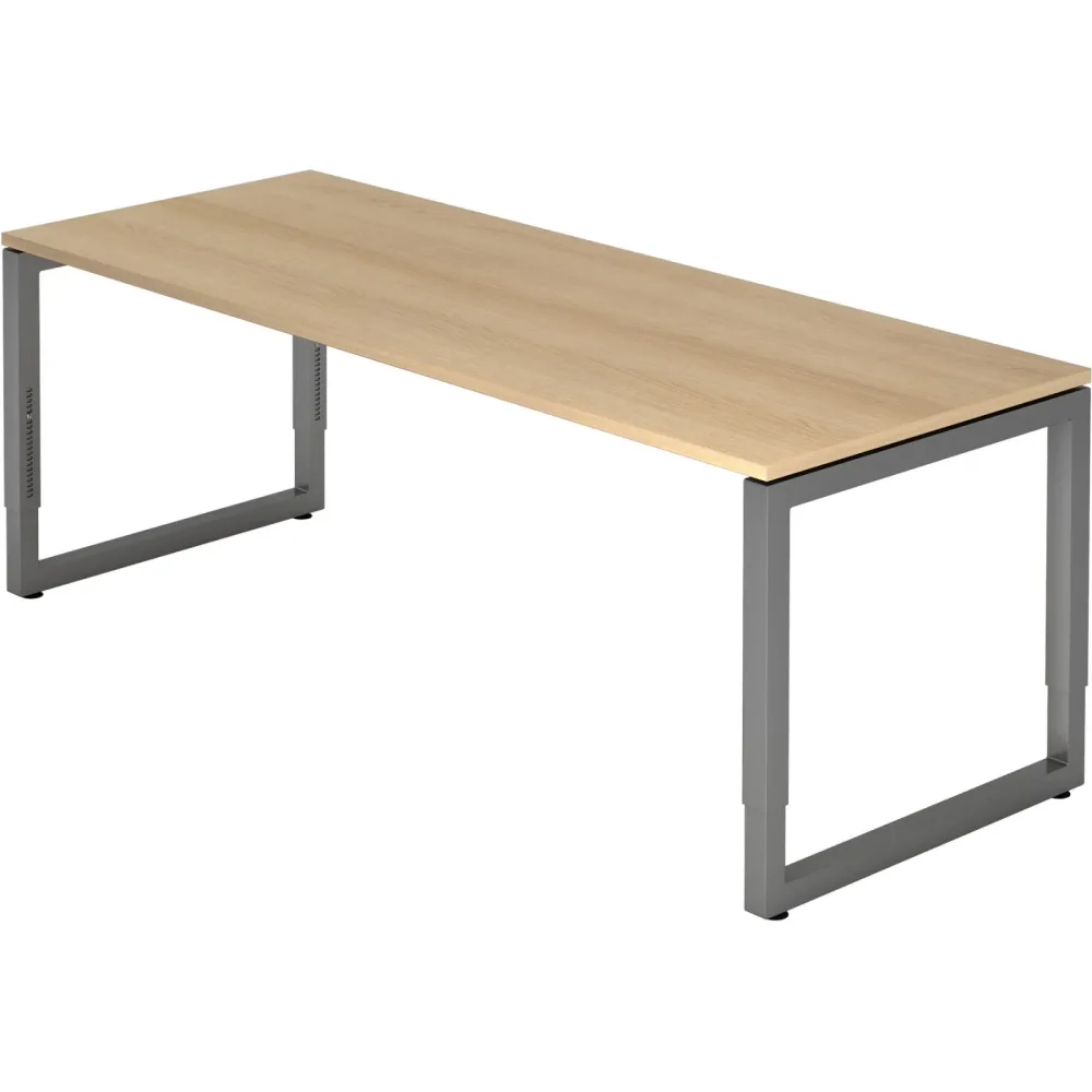 Schreibtisch Office Eiche manuelle Höhenverstellung 200 x 80 cm
