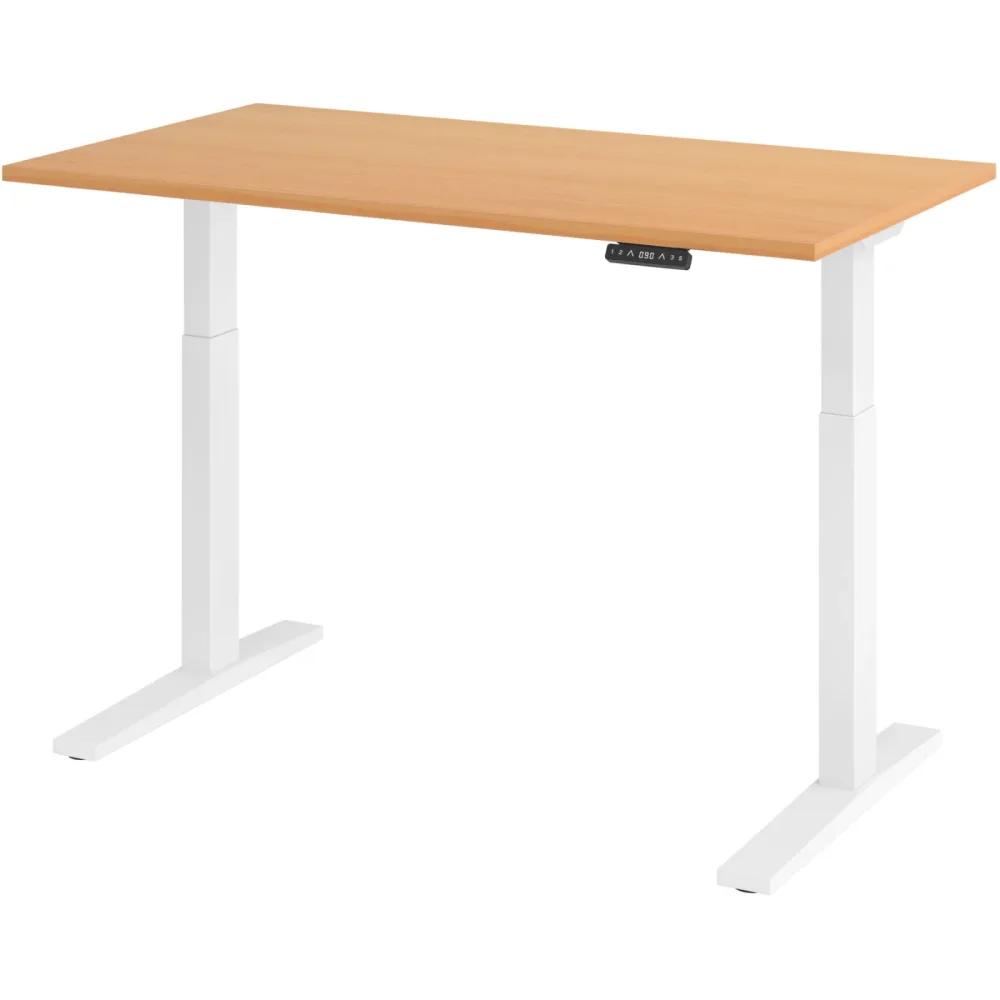 Schreibtisch Office Buche elektrische Höhenverstellung 140 x 80 cm