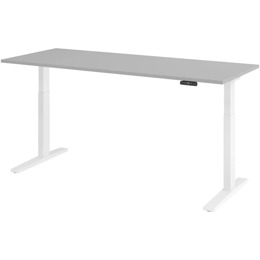 Schreibtisch Office Grau elektrische Höhenverstellung 200 x 80 cm