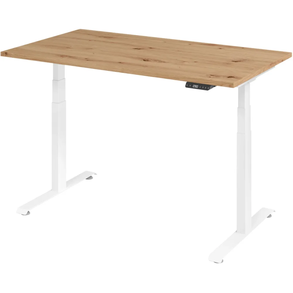 Schreibtisch Office Asteiche elektrische Höhenverstellung 140 x 80 cm