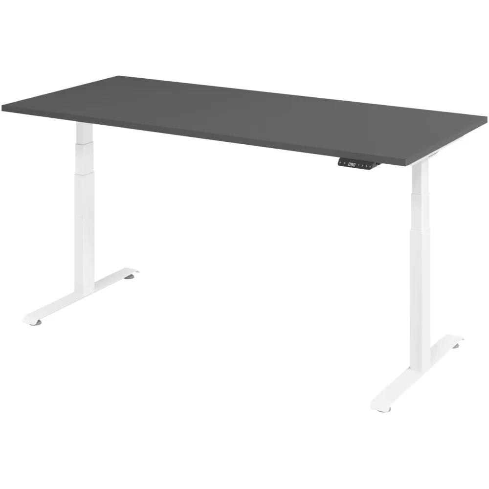 Schreibtisch Office Graphit elektrische Höhenverstellung 180 x 80 cm