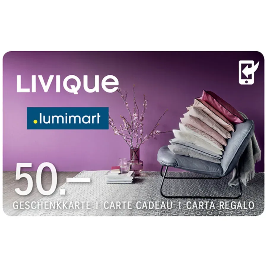 Geschenkkarte (50 CHF) - Farbe: diverse - Material: Kunststoff - Geschenkkarte