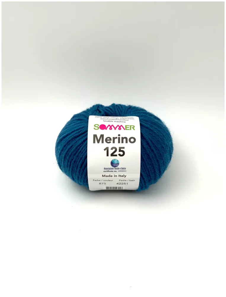 Sommer Merino 125 1121 Handstrickgarn 100% Merino Superwash petrol 50g