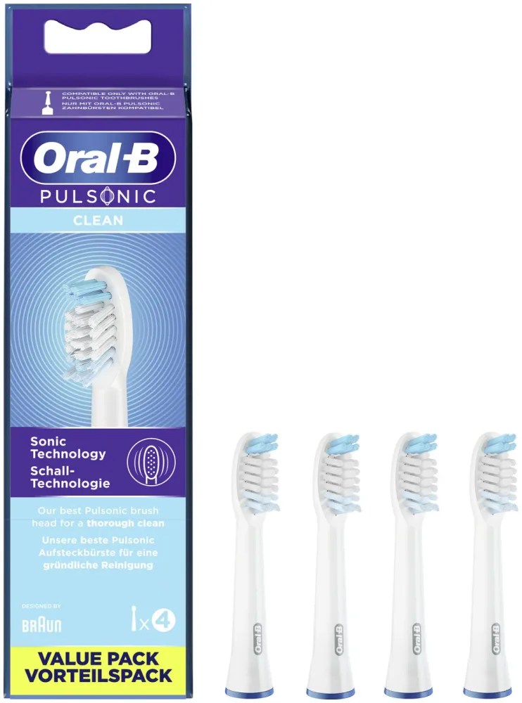 Oral-B Pulsonic Ersatz Aufsteckbürsten Clean 4 Stück