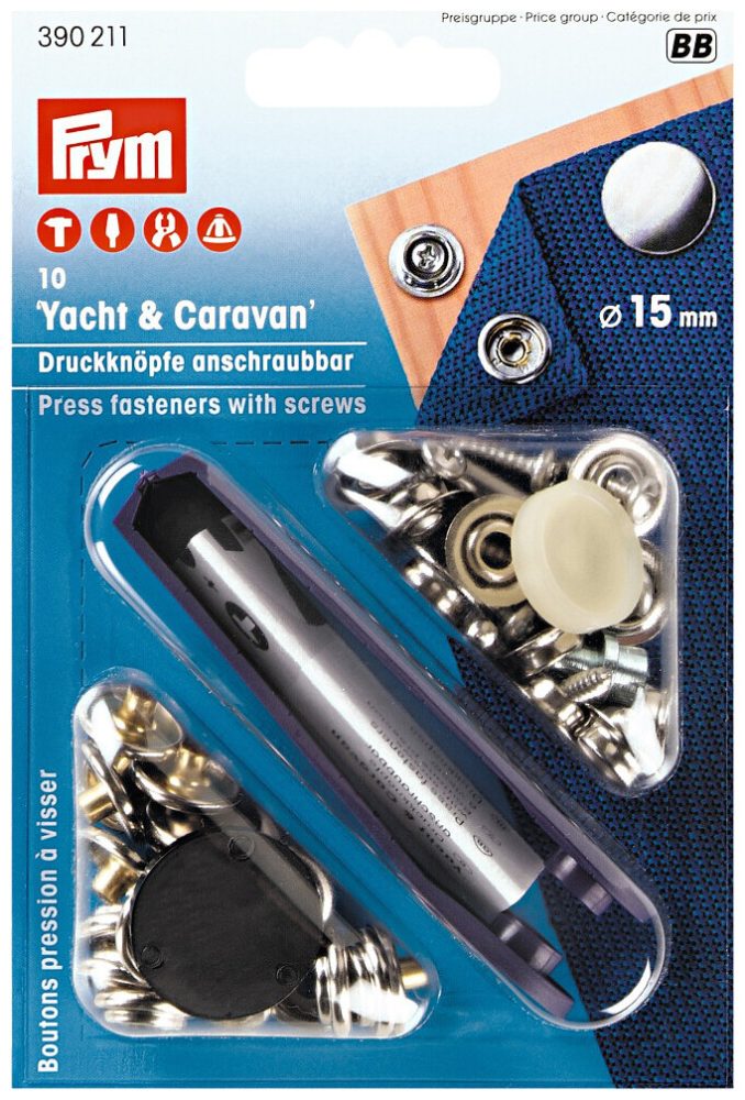 Prym Druckknopf Caravan silber 15 mm 10 Stk.