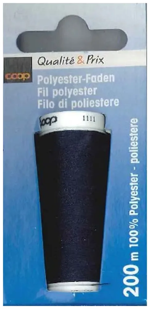 Coop Polyester Faden 200 Meter dunkelblau 1414