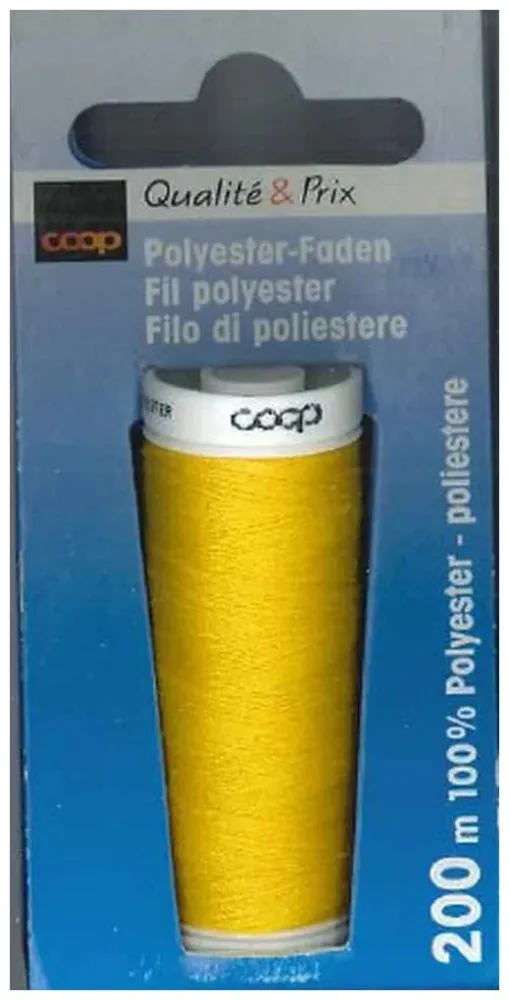 Coop Polyester Faden 200m gelb 1365