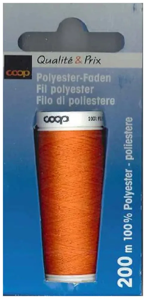 Coop Polyester Faden 200m orange 1024
