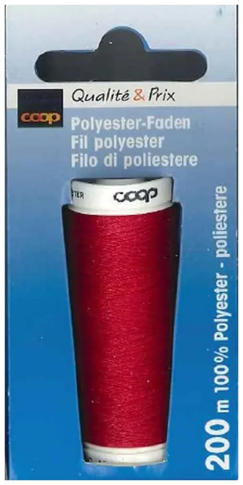 Coop Polyester Faden 200m rot 1027