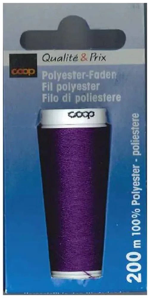 Coop Polyester Faden 200 Meter purpu 1357