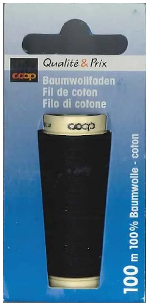 Coop Baumwollfaden 100m schwarz 4008