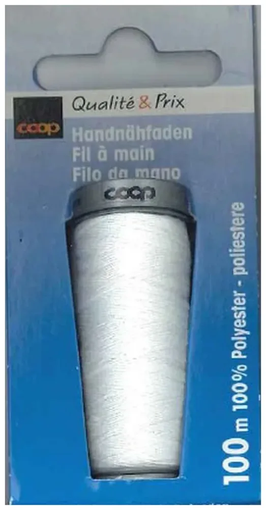 Coop Handnähfaden 100m weiss 1000