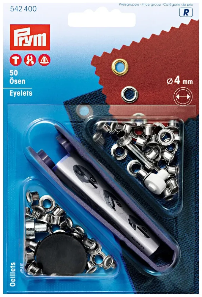 Prym Ösen silber 4 mm 50 Stk.