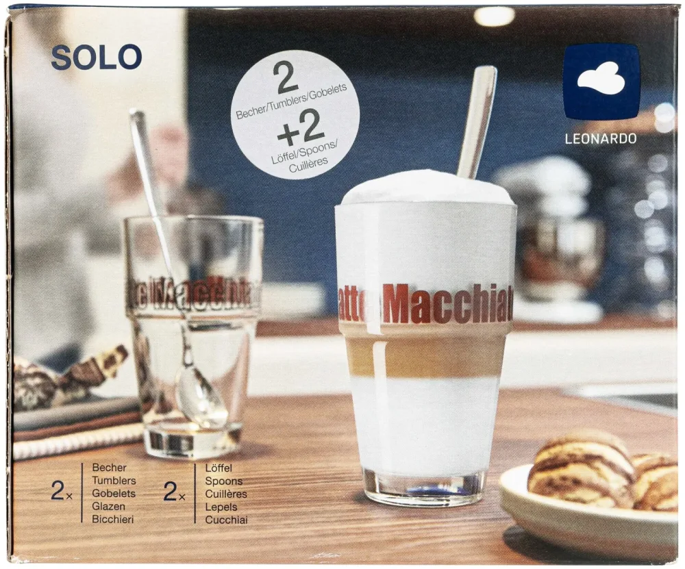 Leonardo Latte Macchiato Becher 410ml 2 Stück