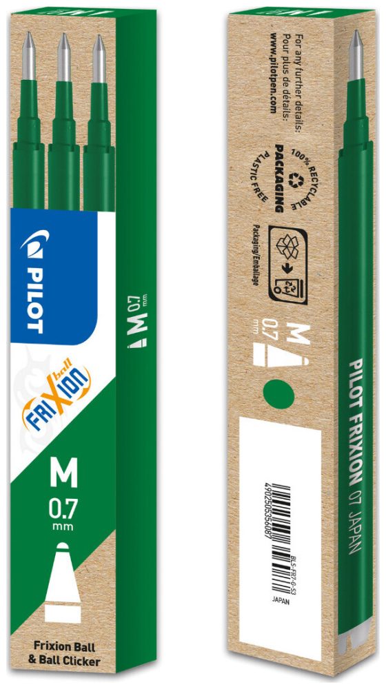 Pilot Frixion 0.7 Ersatzminen grün 3Stk