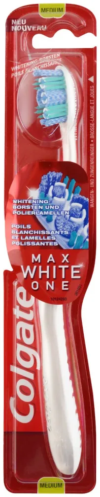 Colgate 360° White Expert Mittel Zahnbürste, für ein natürlich weisseres Lächeln