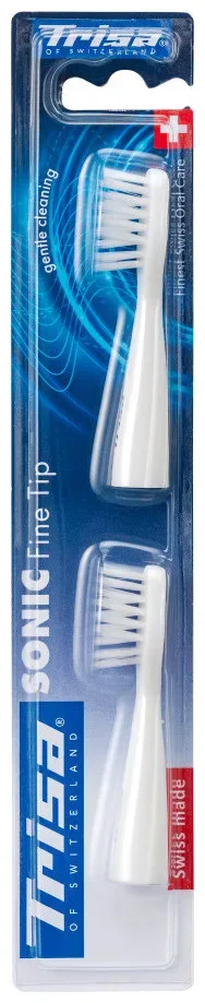 Trisa Sonic Fine Tip Ersatz Aufsteckbürsten 2 Stück