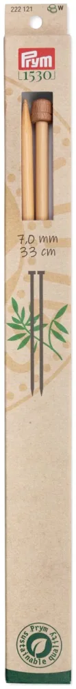 Prym 1530 Jackenstricknadeln 7.00 mm, 33 cm, Bambus