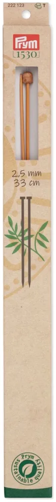 Prym 1530 Jackenstricknadeln 2.50 mm, 33 cm, Bambus
