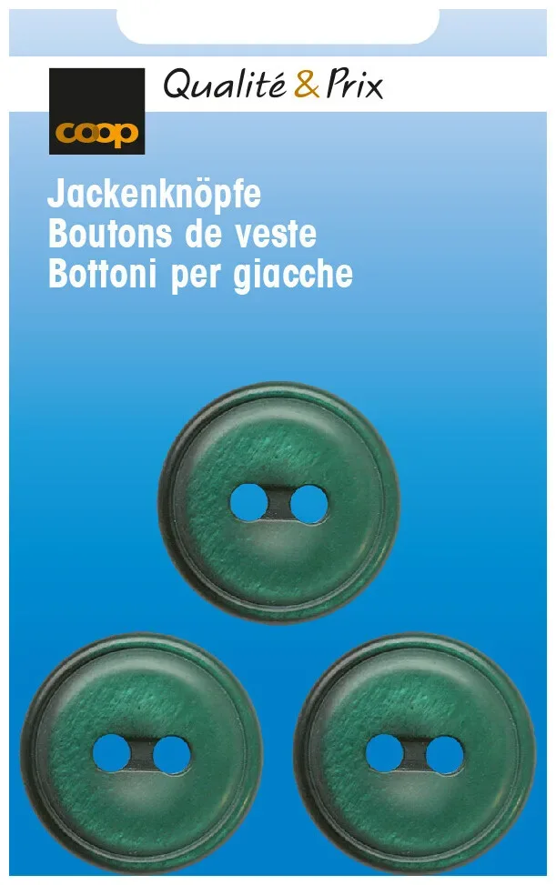 Jackenknopf petrol 23 mm 3 Stk.