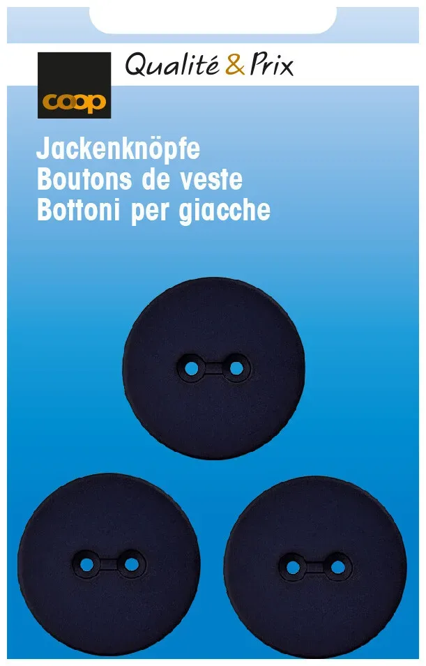 Jackenknopf dunkelblau 23 mm 3 Stk.