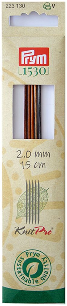 Prym 1530 Strumpfstricknadeln 2.00 mm, 15 cm, Birkenholz