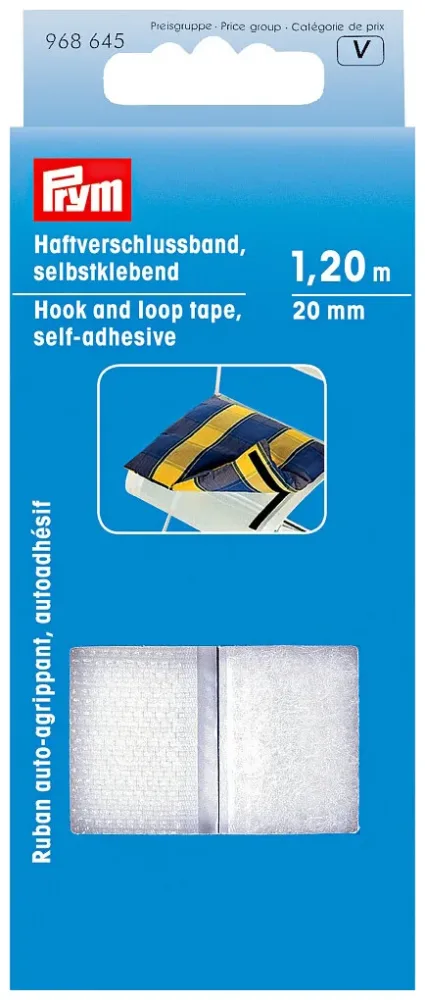 Prym Klettband Haftverschlussband weiss 20 mm 1.2 m selbstklebend