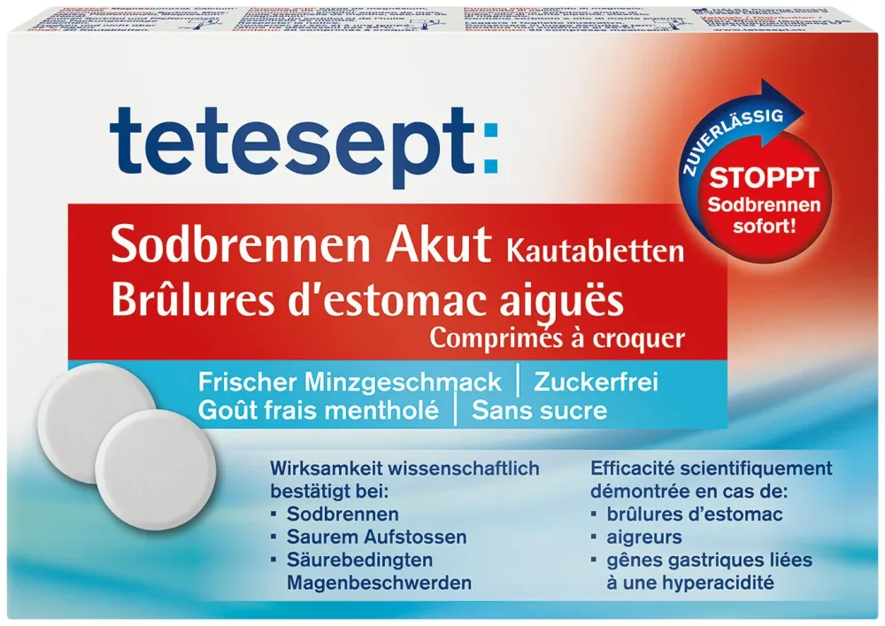 tetesept Sodbrennen Akut 20 Kautabletten