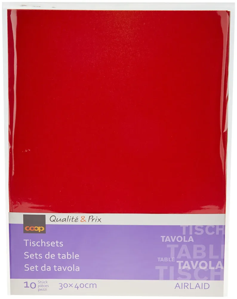 Inhouse Tischsets Airlaid 30x40cm rot 10 Stück