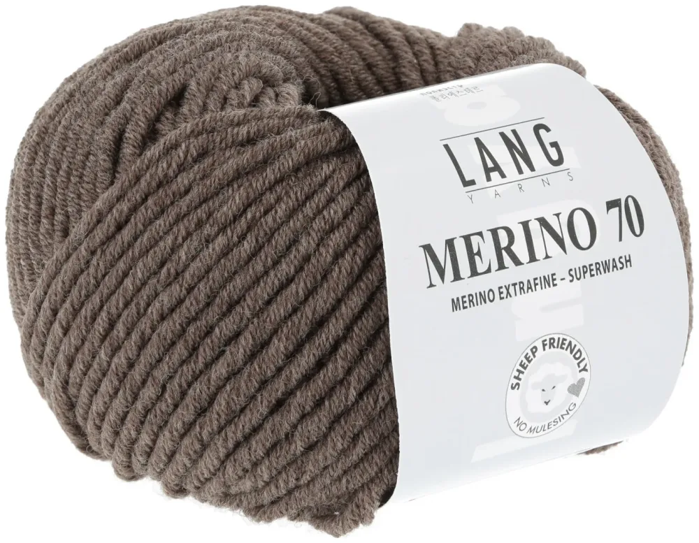 Lang Strickg. Merino 70 196 sand 50g
