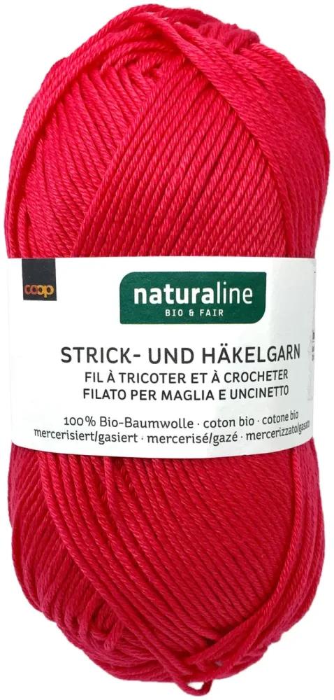 Naturaline Textil Coop Bio Naturaline 323 Handstrickgarn 100% Baumwolle merc. hibiskus 50g