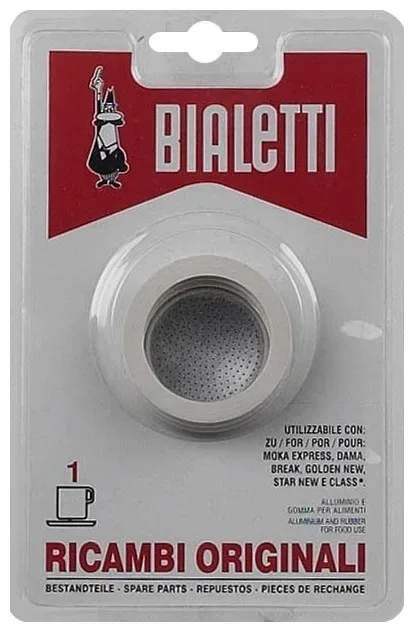 Bialetti 3 Dichtungen + 1 Filter für 1 Tasse