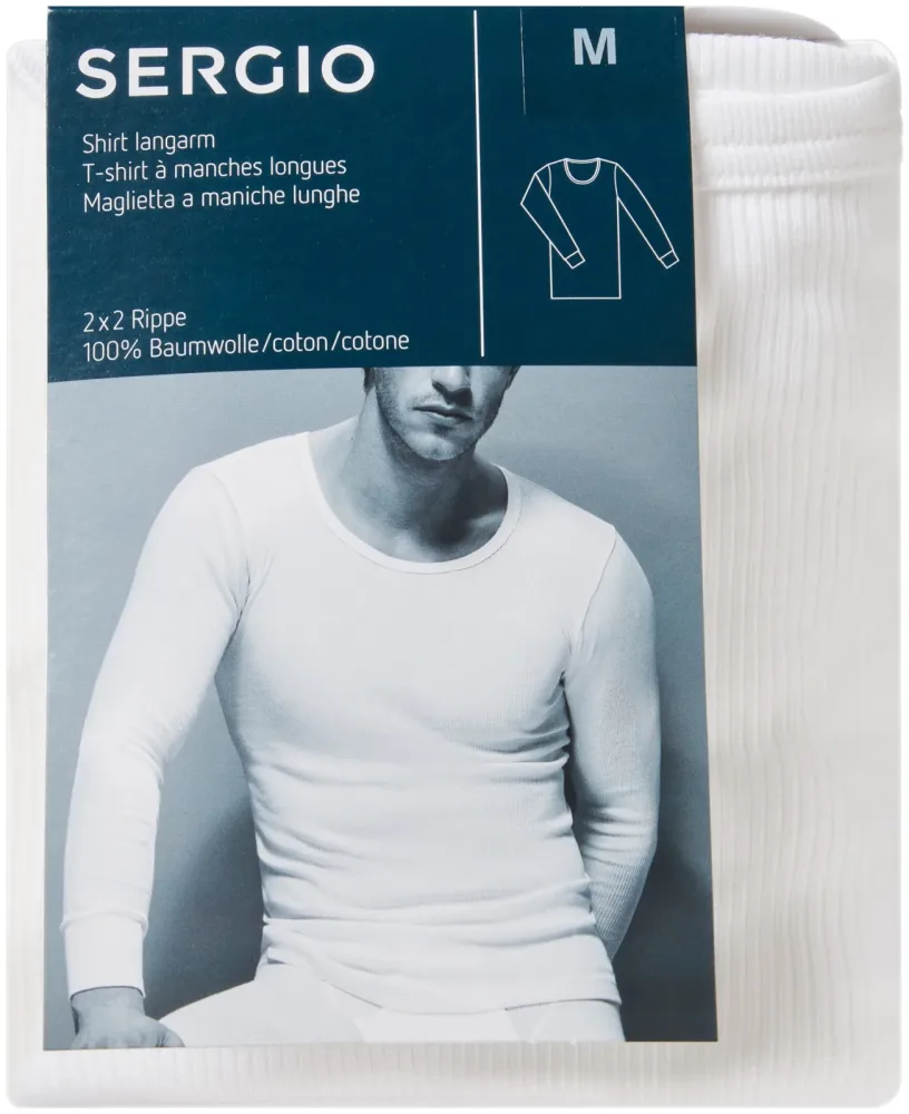Sergio Herren Langarmunterhemd Weiss L