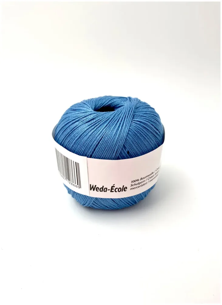 Sommer Weda Ecole 736 Schulgarn Häkelgarn 100% Baumwolle jeans 50g