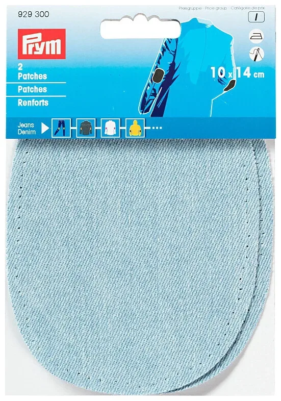 Prym Patches Jeans hellblau 10 x 14 cm 2 Stk. aufbügelbar