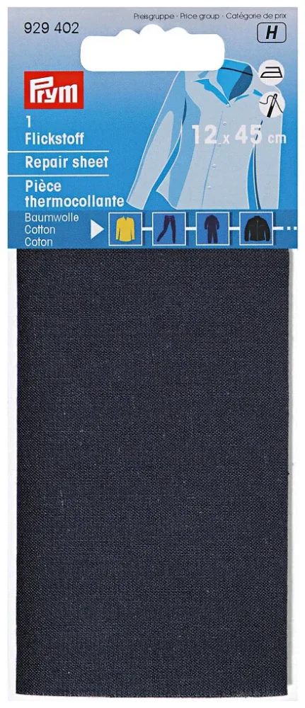 Prym Flickstoff marine 12 x 45 cm Karte aufbügelbar