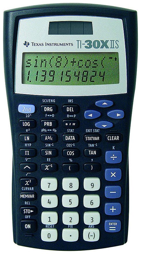 Texas Instruments Ti-30Xiis Rechner Solar+Batterie