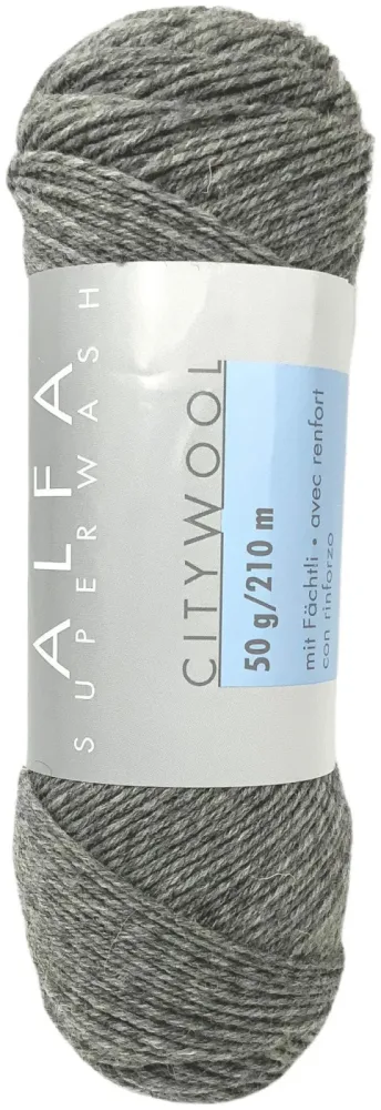Coop City-Wool Alfa 45 Sockenwolle mittelgrau meliert 50g