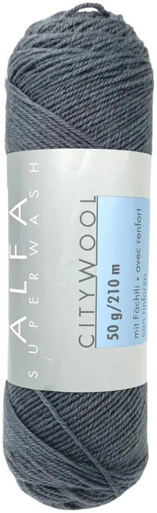 Coop City-Wool Alfa 8429 Sockenwolle grau 50g